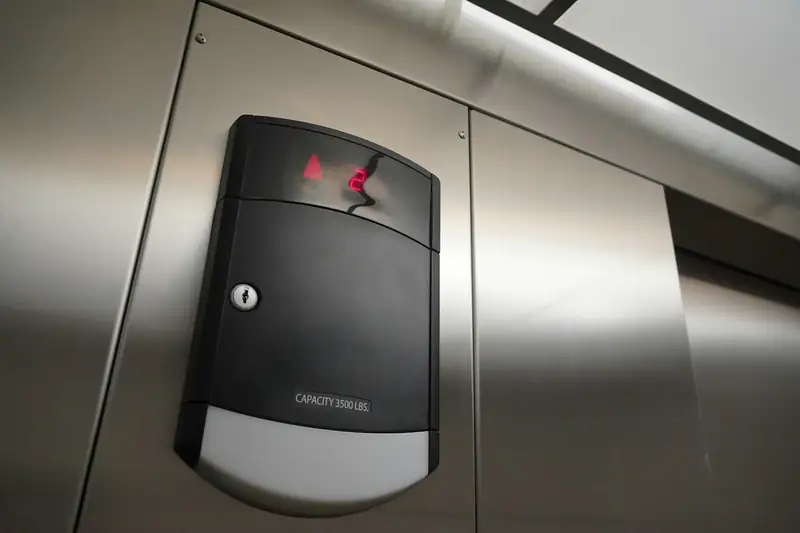 Access control card reader on a steel door